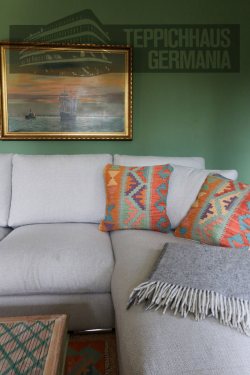 Kelim Kissen bunt 50x50 Kelim Gashgai Wohnzimmer 2